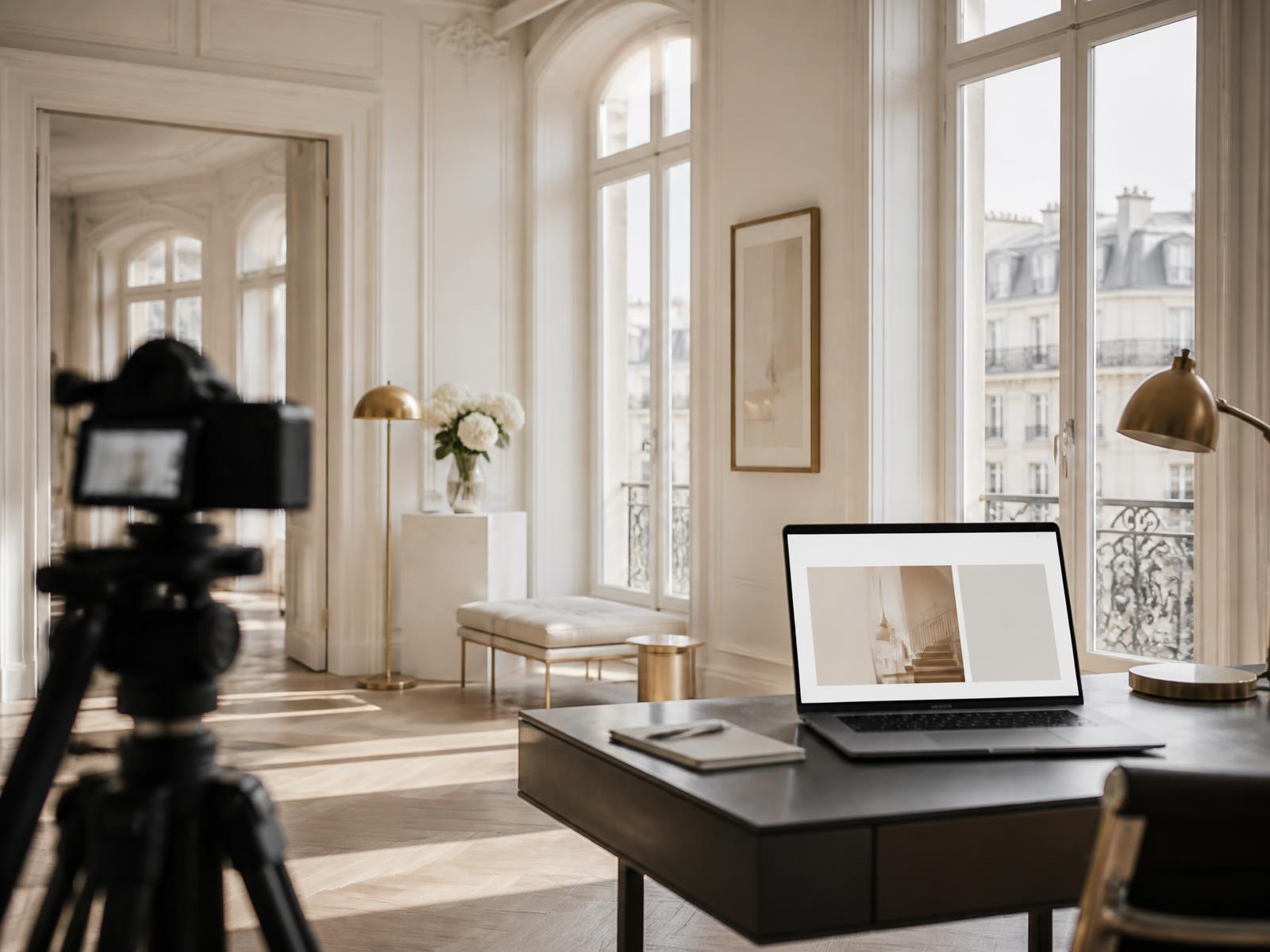 Bureau haussmannien parisien de l'agence Sameli Conseil