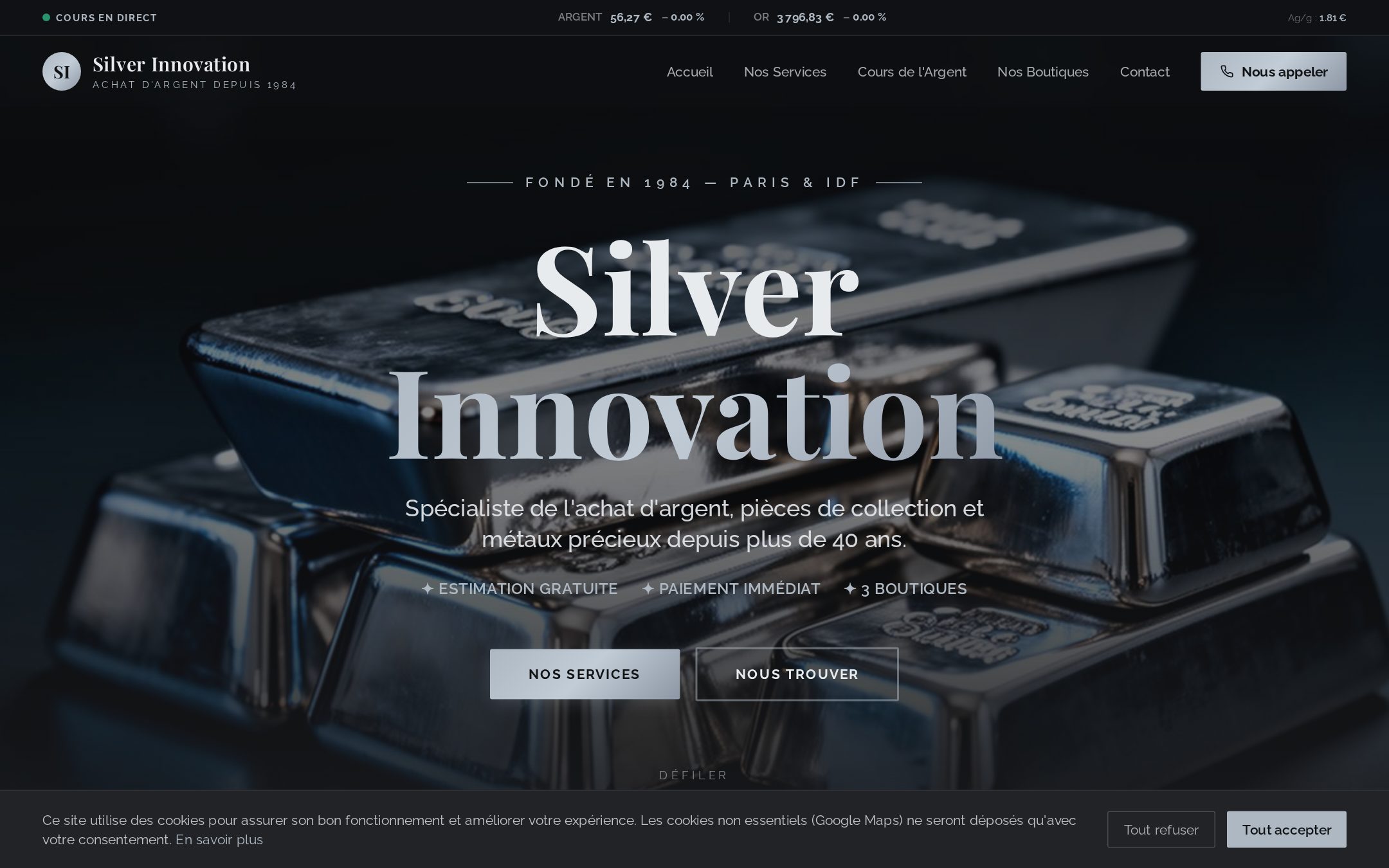 Site web Silver Innovation réalisé par Sameli Conseil