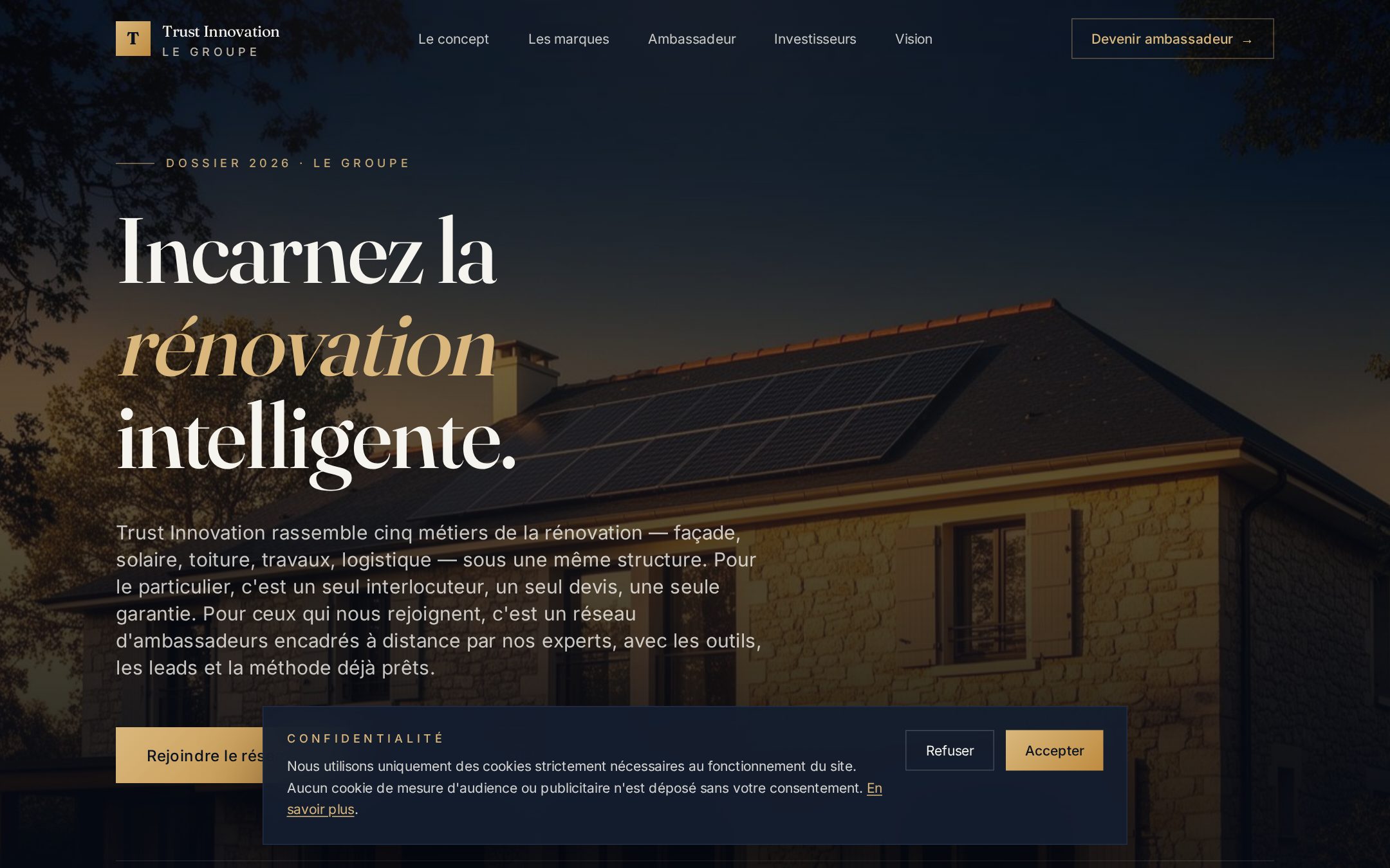 Site web Trust Innovation réalisé par Sameli Conseil